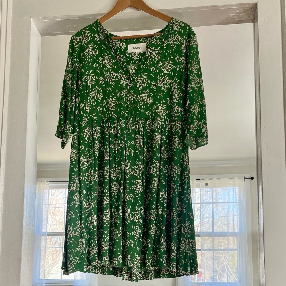 ba&sh Green Vlada dress